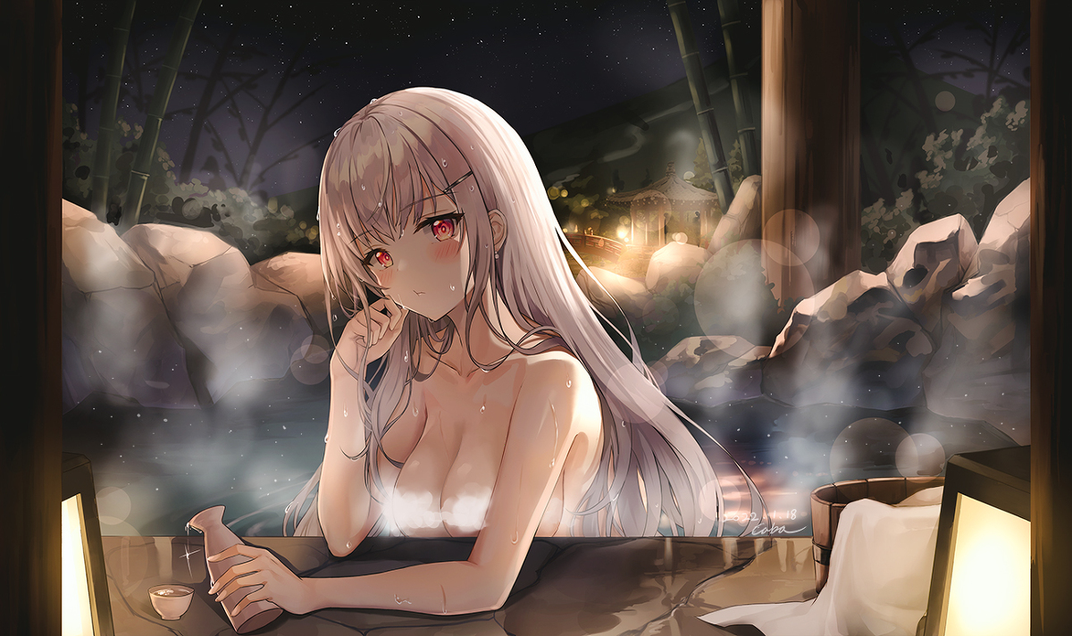 This is a pixiv picture whose title is 温泉.
