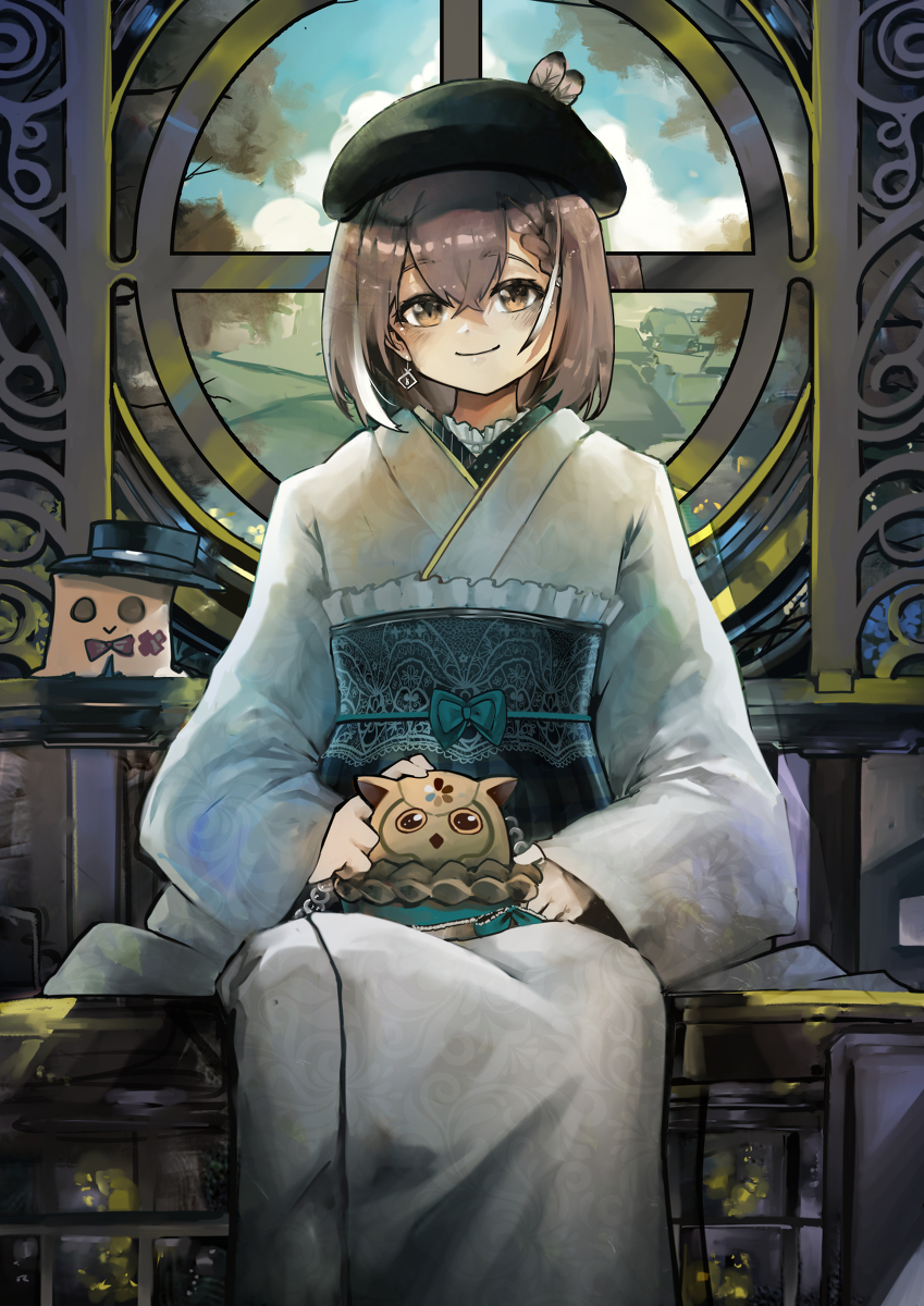 This is a pixiv picture whose title is Mumei's Kimono.