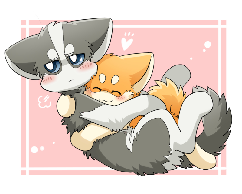 This is a pixiv picture whose title is くっつきむし.