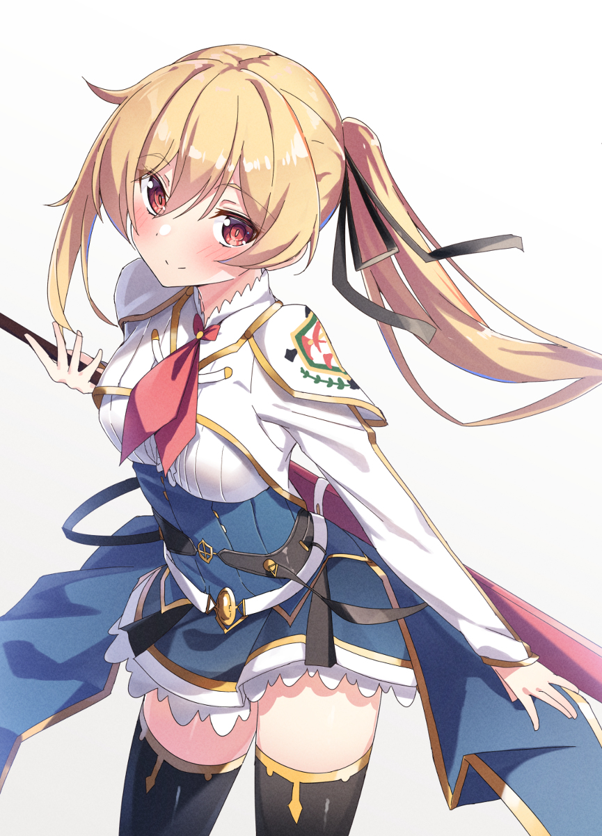 This is a pixiv picture whose title is 最弱無敗の神装機竜 リーシャ.