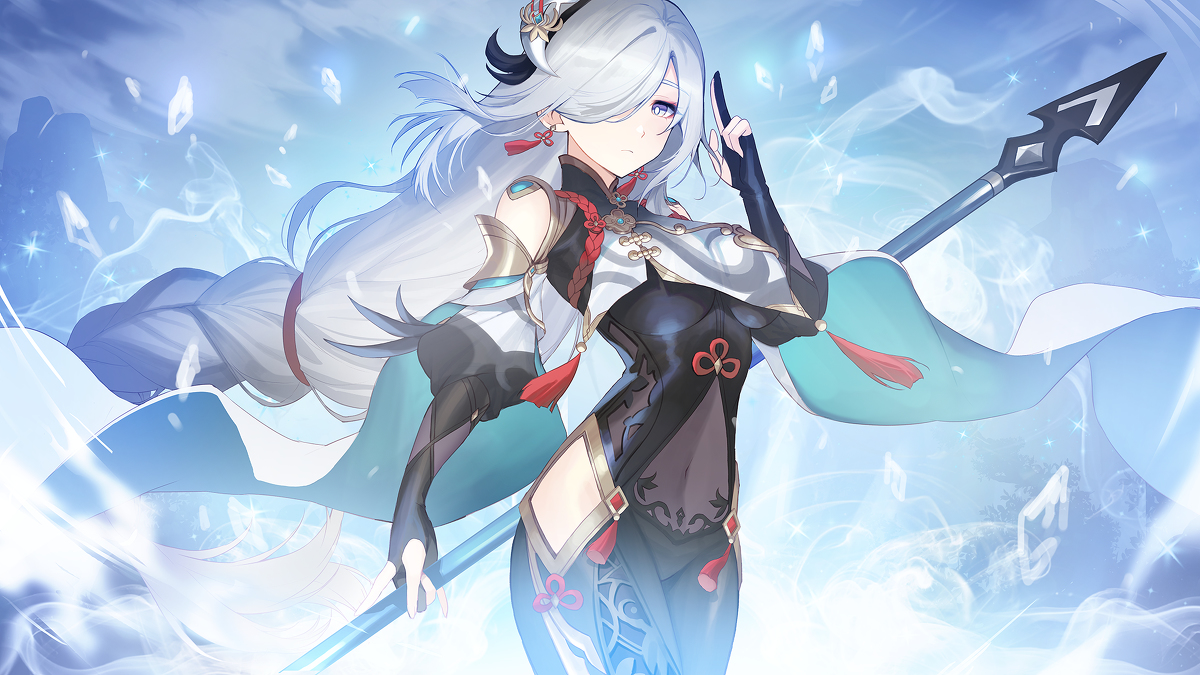 This is a pixiv picture whose title is 申鶴.