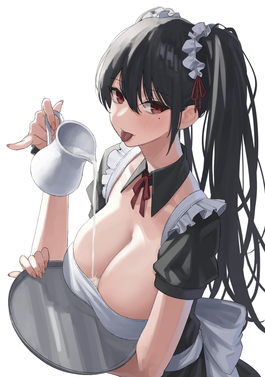 This is a pixiv picture whose title is メイドさんのえっちな誘惑.