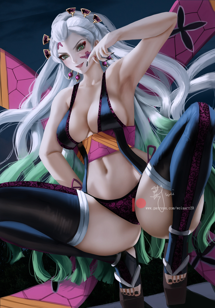 This is a pixiv picture whose title is 堕姫.