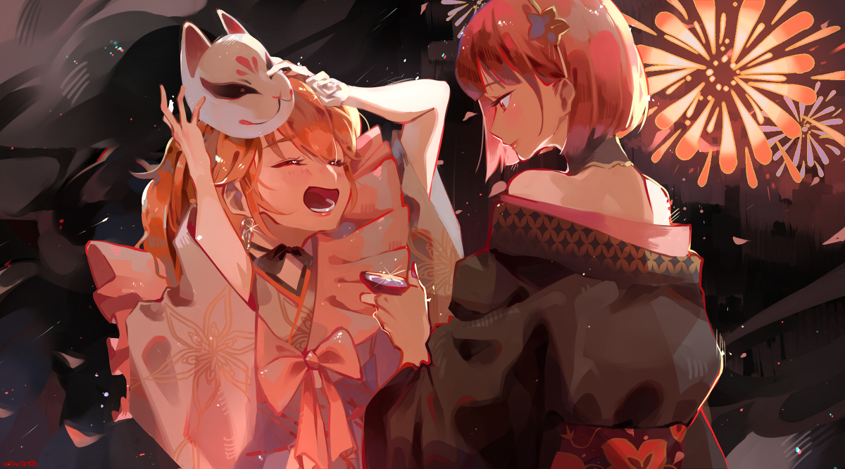This is a pixiv picture whose title is 花火.