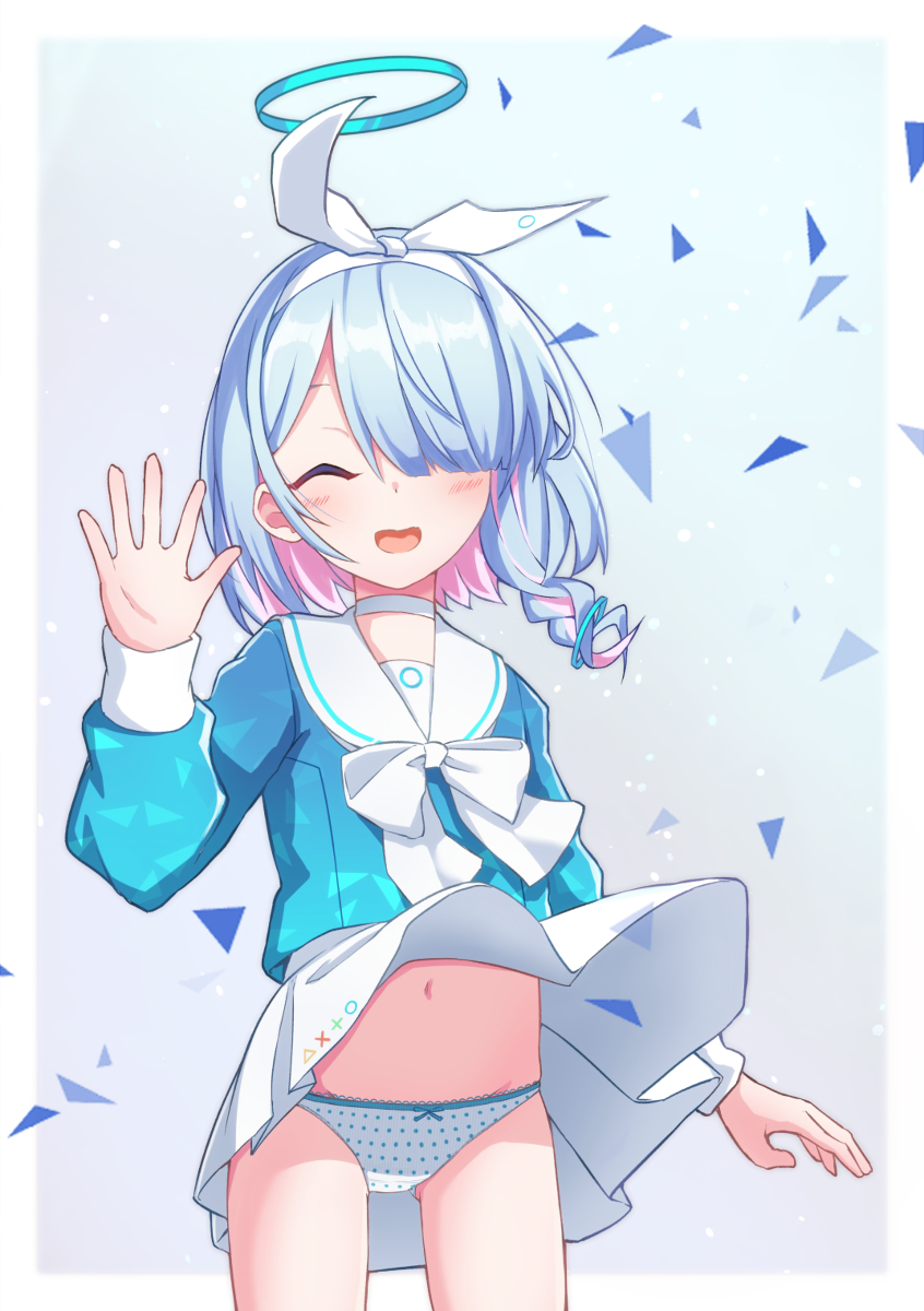 This is a pixiv picture whose title is 「先生！こんにｔ…」.