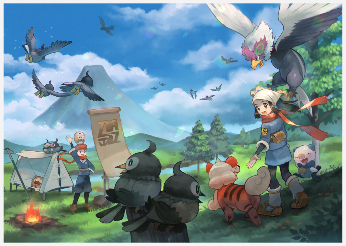This is a pixiv picture whose title is さあヒスイ地方へ！.