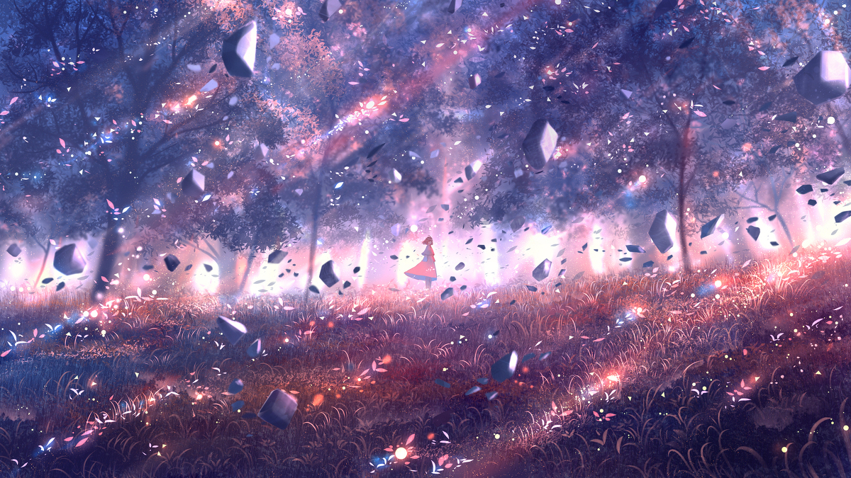 This is a pixiv picture whose title is さざめきの森.
