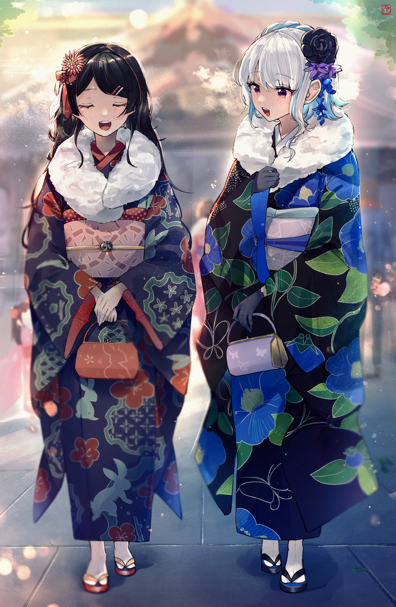 This is a pixiv picture whose title is 着物の親和性💮.