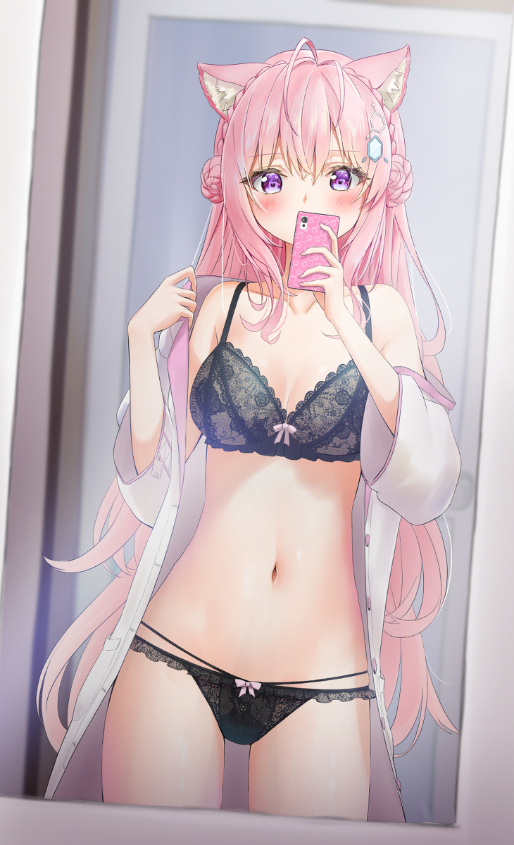 This is a pixiv picture whose title is 頭ピンクコヨーテ.