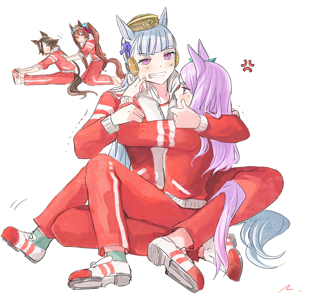 This is a pixiv picture whose title is なんか揉めてるゴルマク.