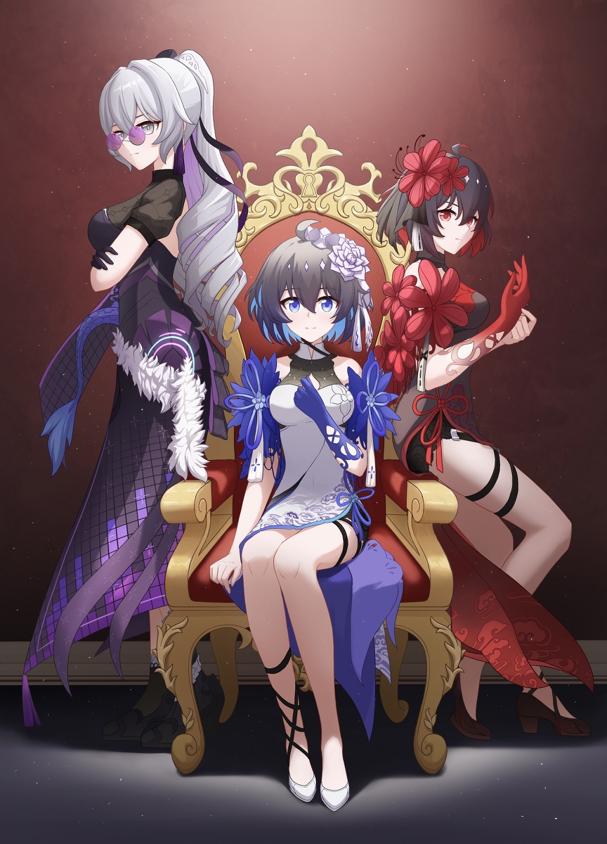 This is a pixiv picture whose title is “黑道千金”.