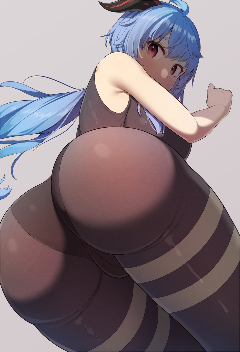 This is a pixiv picture whose title is 甘雨お尻.