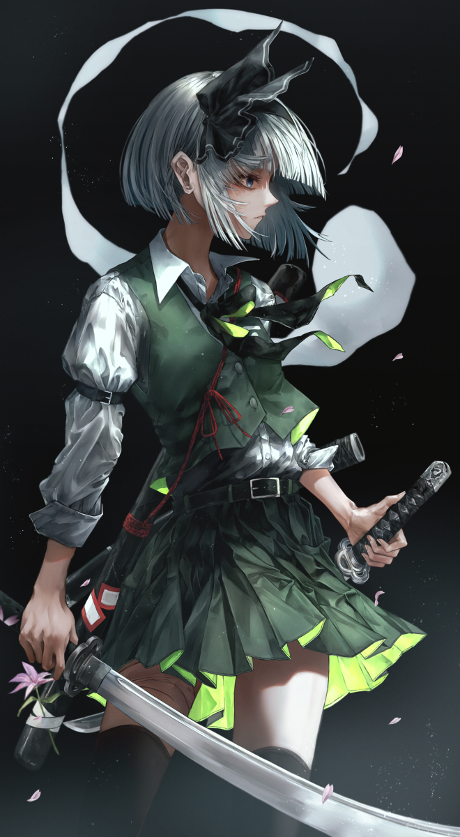 This is a pixiv picture whose title is 血飛沫妖夢.