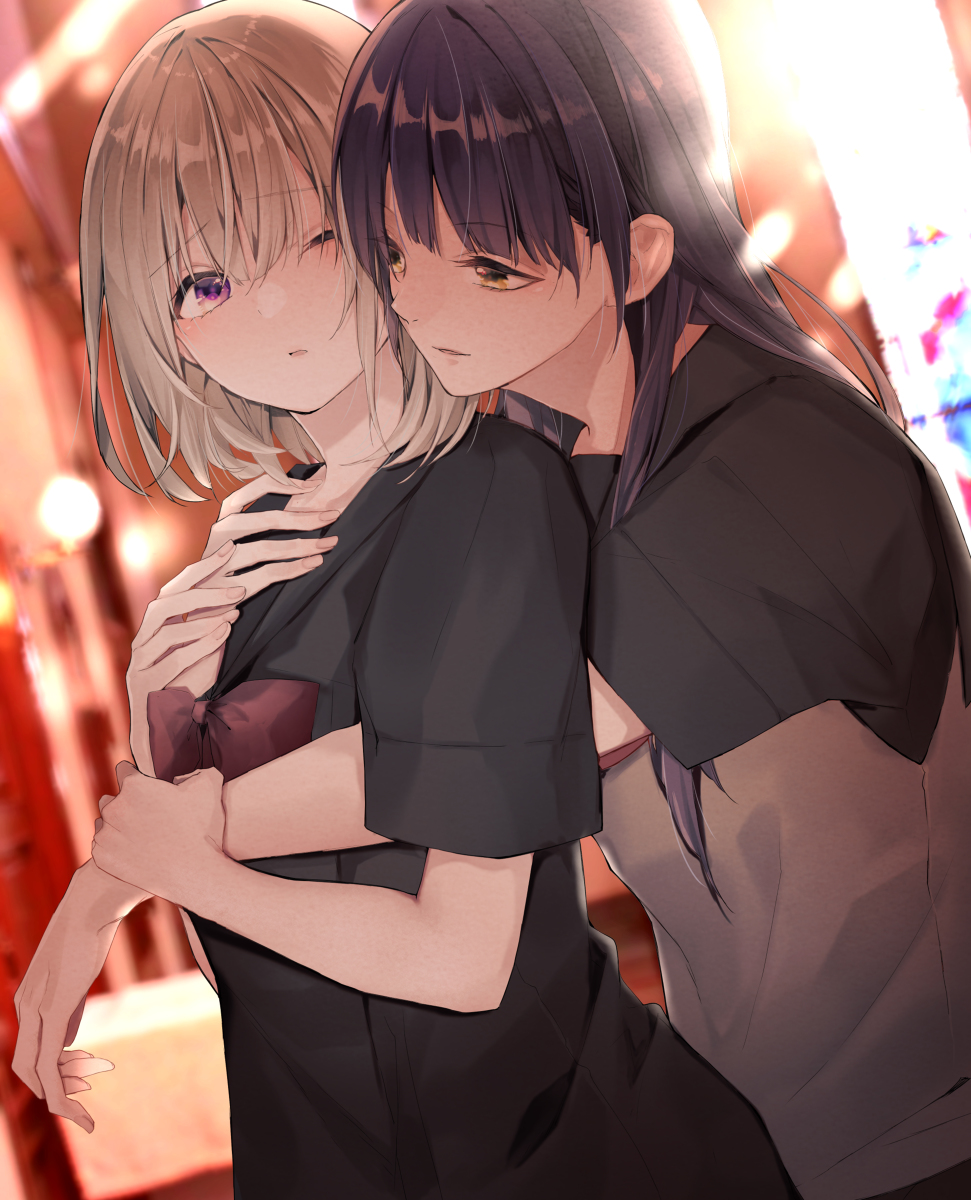 This is a pixiv picture whose title is 【オリジナル】教会【百合】.