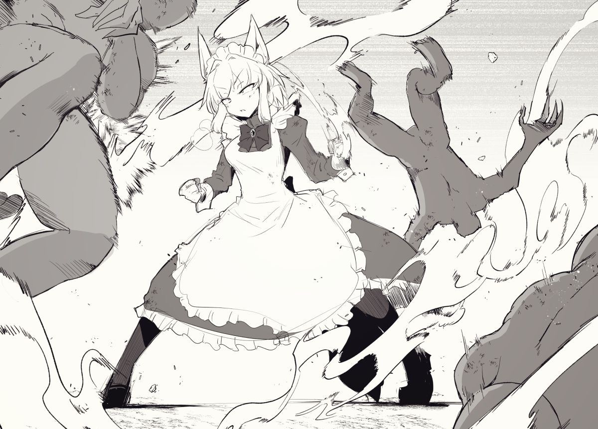 This is a pixiv picture whose title is 「そこを通していただけると幸いです」.