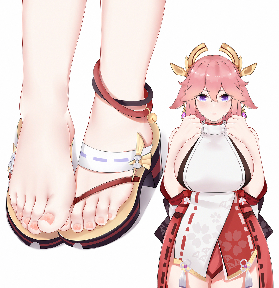 This is a pixiv picture whose title is 八重神子.