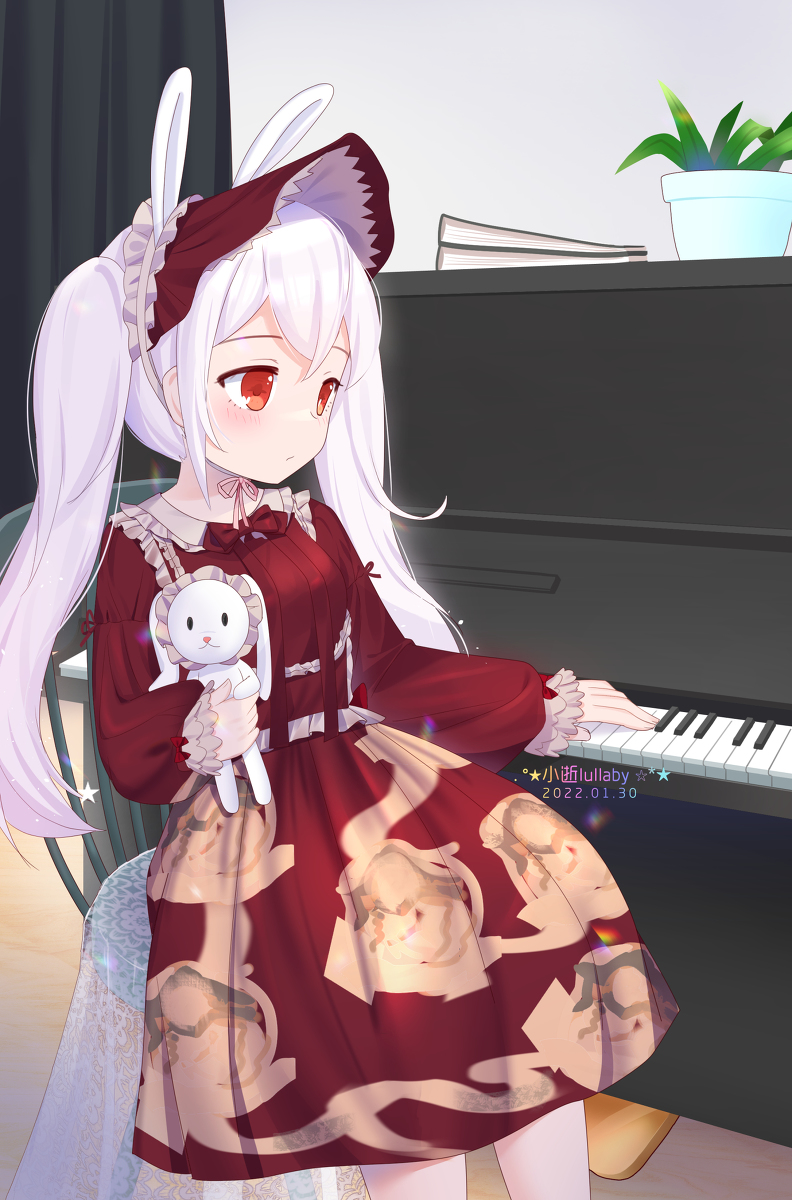 This is a pixiv picture whose title is 穿小裙子的拉菲.
