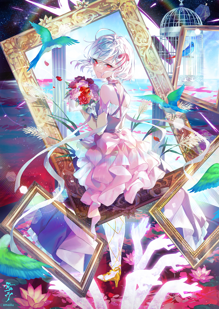 This is a pixiv picture whose title is 綺麗な私だけ、額で飾って.