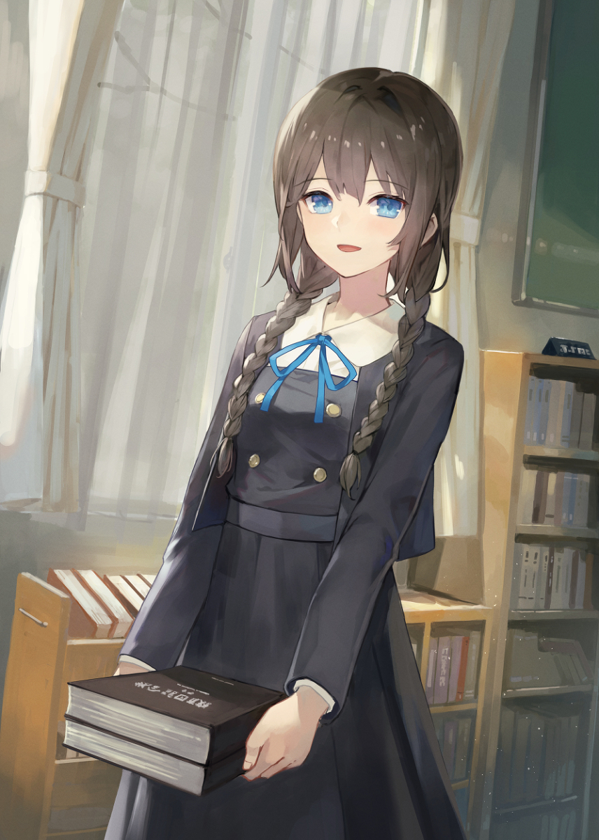 This is a pixiv picture whose title is 📚.