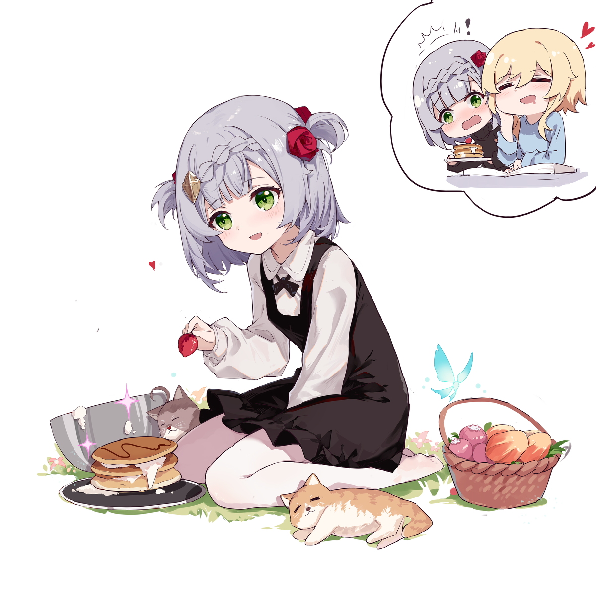 This is a pixiv picture whose title is 发现诺艾尔小时候的照片.
