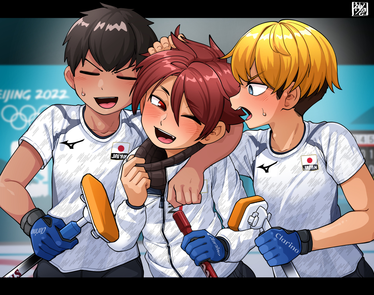 This is a pixiv picture whose title is 習作「カーリング２」.