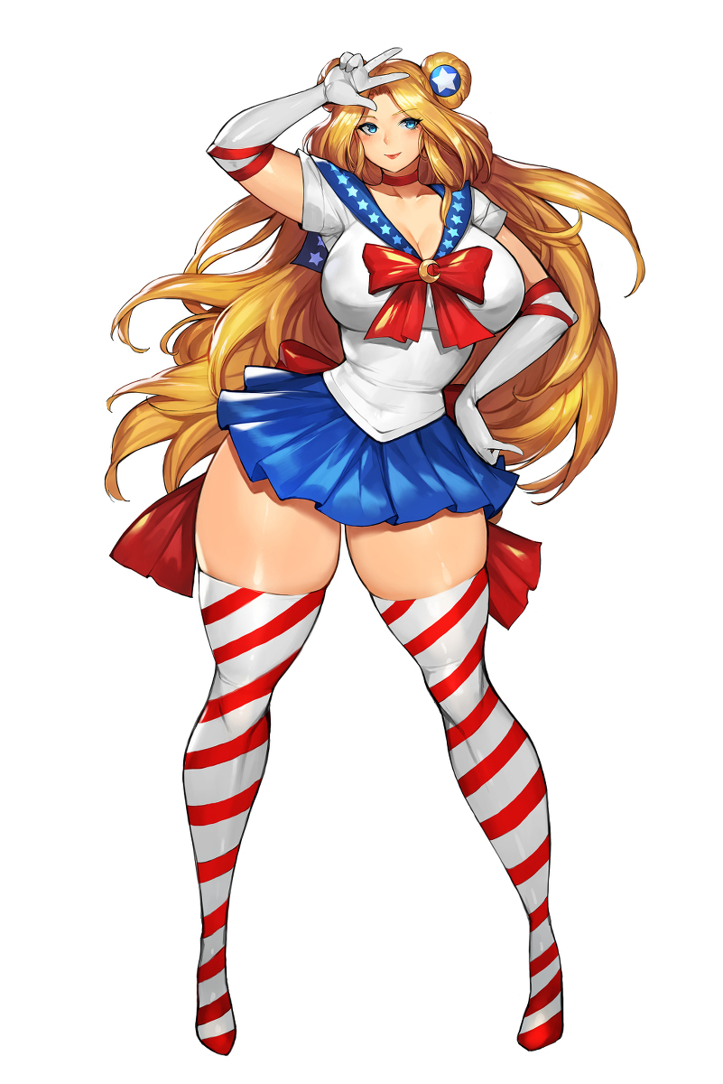 This is a pixiv picture whose title is Sailor Patriotika.