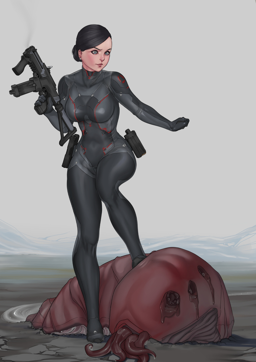 This is a pixiv picture whose title is Another monster hunter.