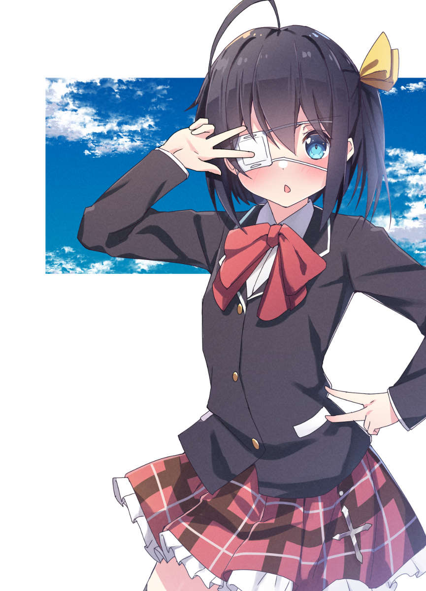 This is a pixiv picture whose title is 中二病でも恋がしたい!　小鳥遊六花.