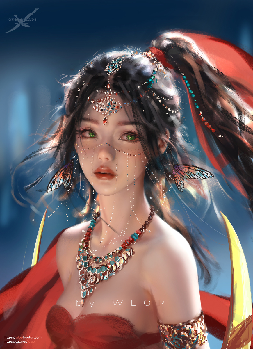This is a pixiv picture whose title is 风曳.