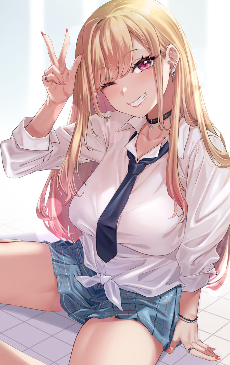 This is a pixiv picture whose title is 喜多川海夢.