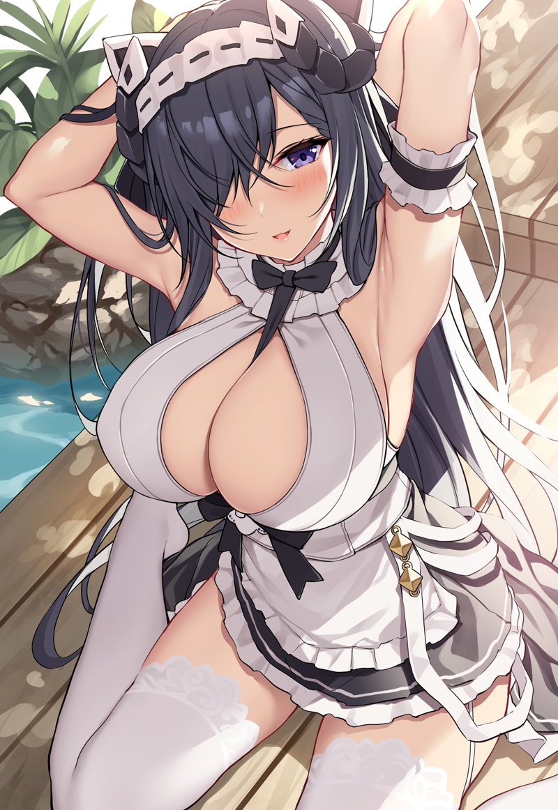 This is a pixiv picture whose title is 期間限定メイド中のアウグスト・フォン・パーセヴァル.