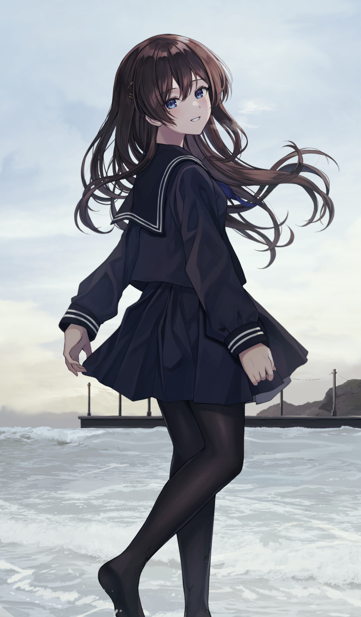 This is a pixiv picture whose title is 二人だけの景色.