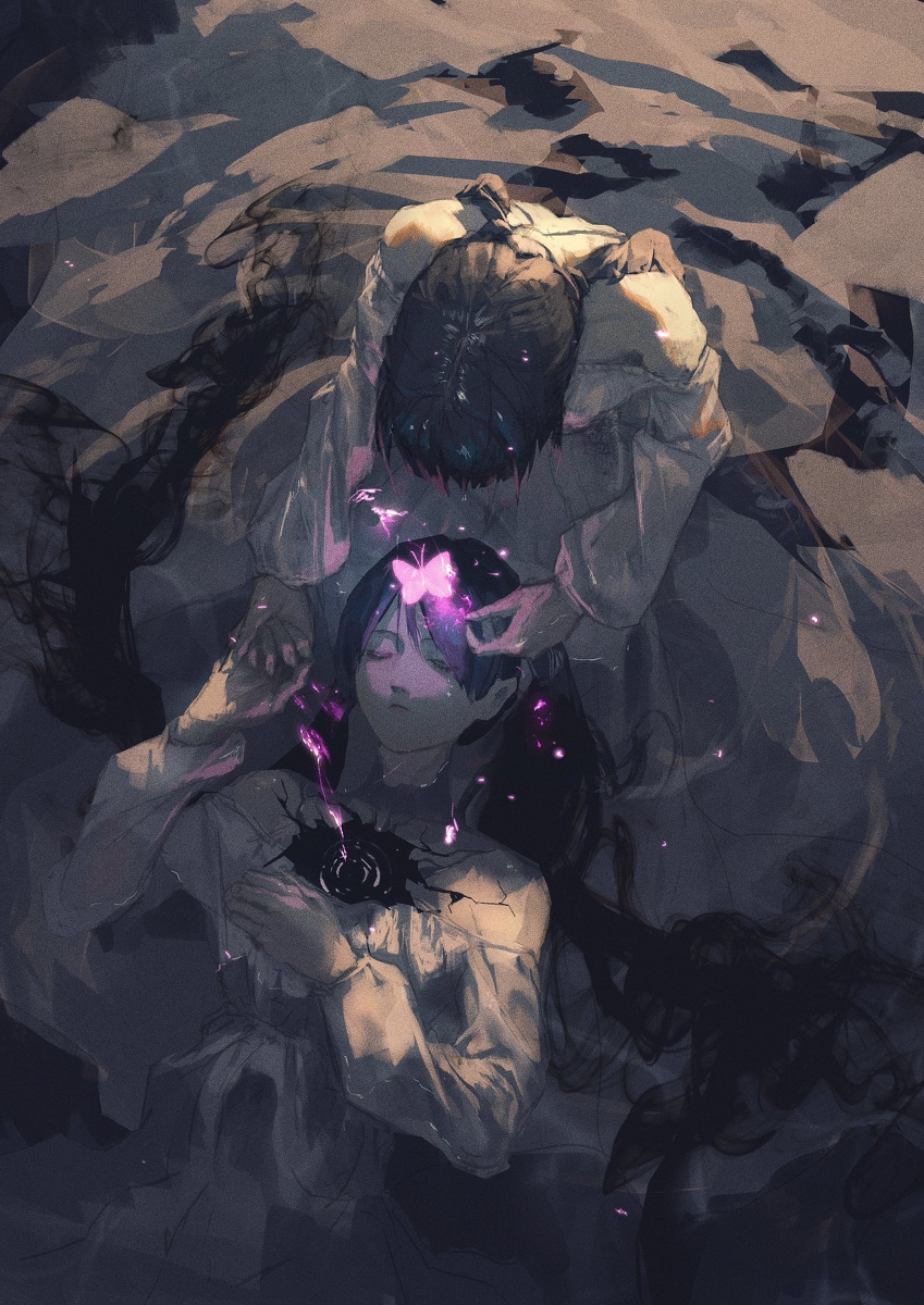 This is a pixiv picture whose title is 羽化.