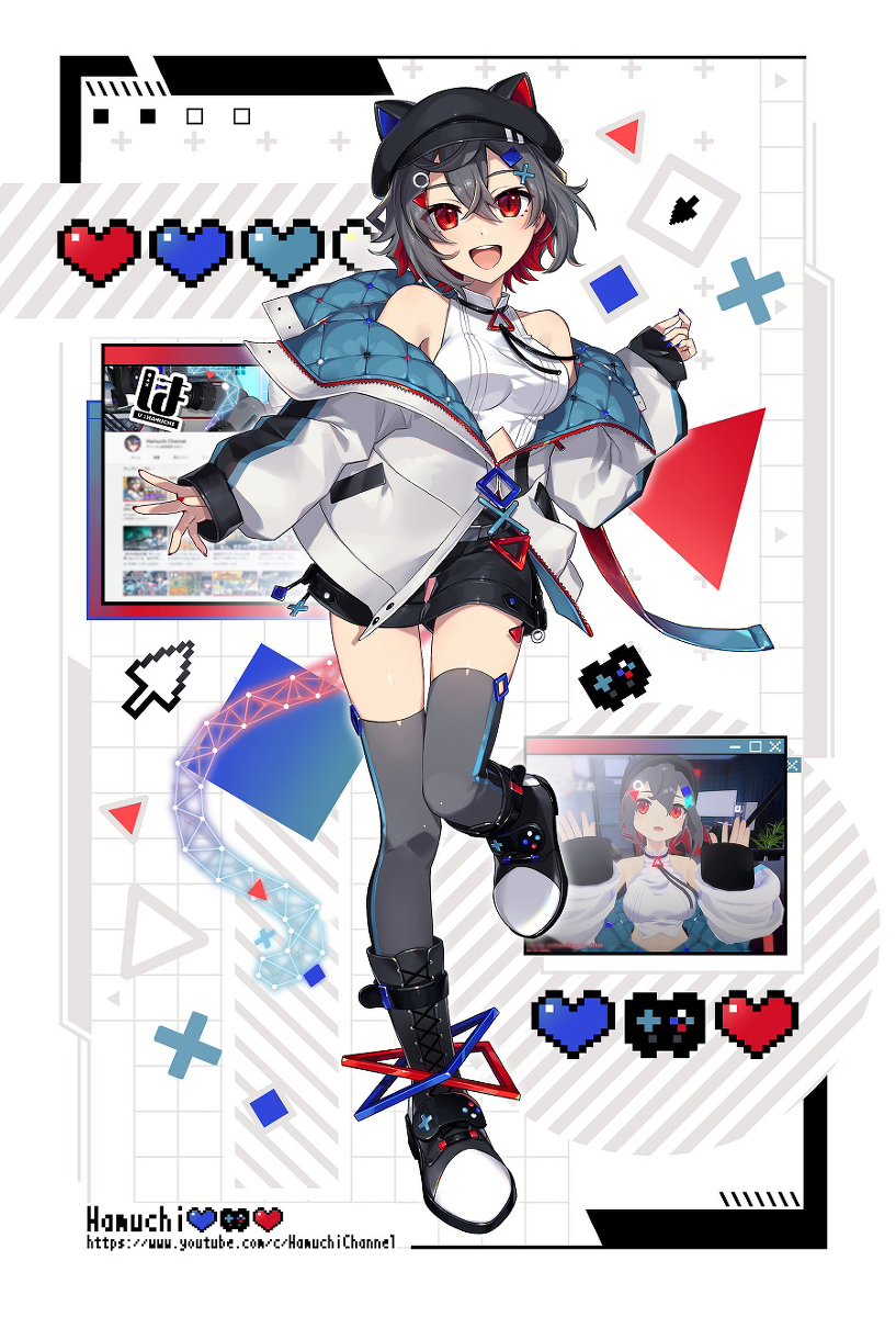 This is a pixiv picture whose title is 💙🎮❤️.