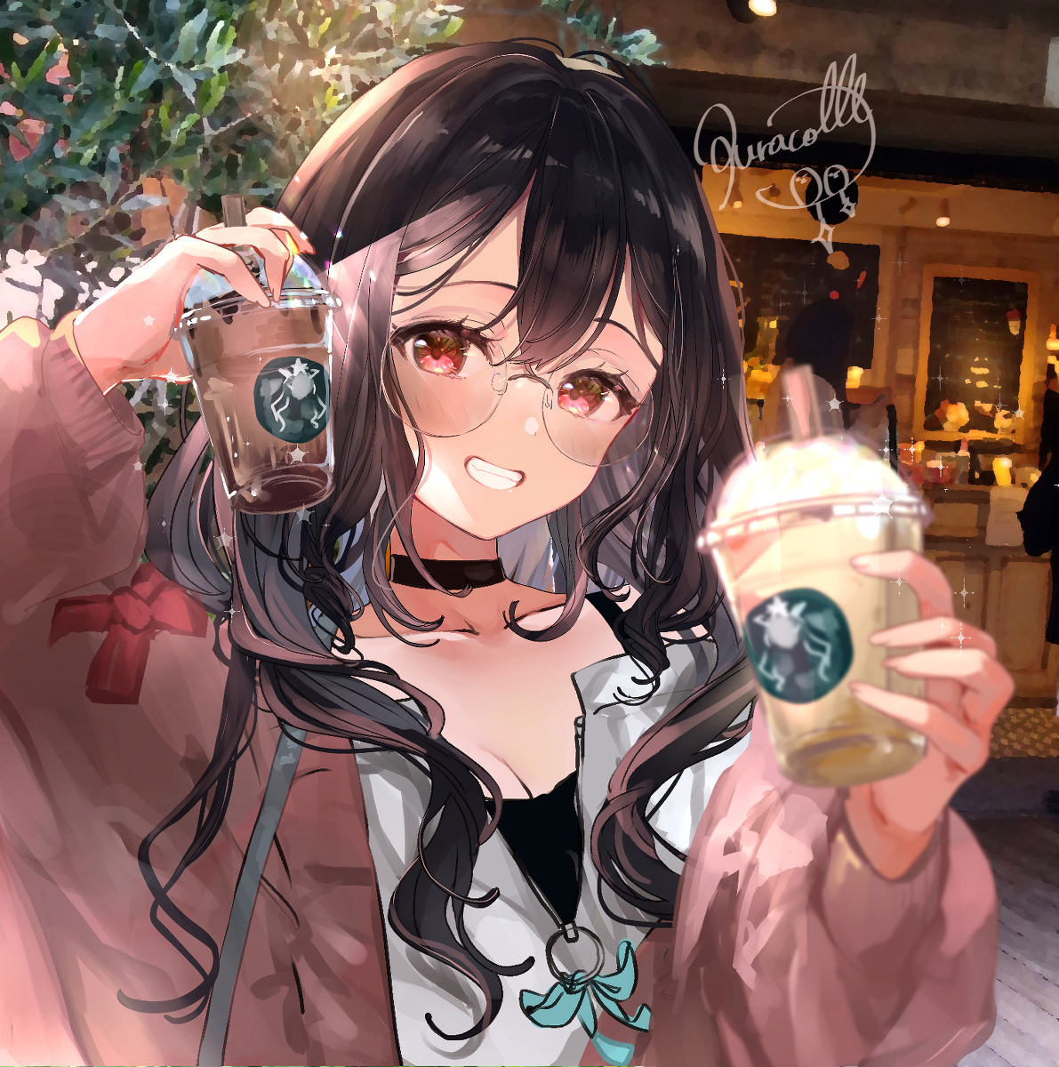 This is a pixiv picture whose title is 白飲みたい？.