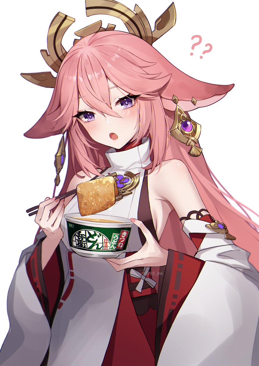 This is a pixiv picture whose title is きつね食べたい.