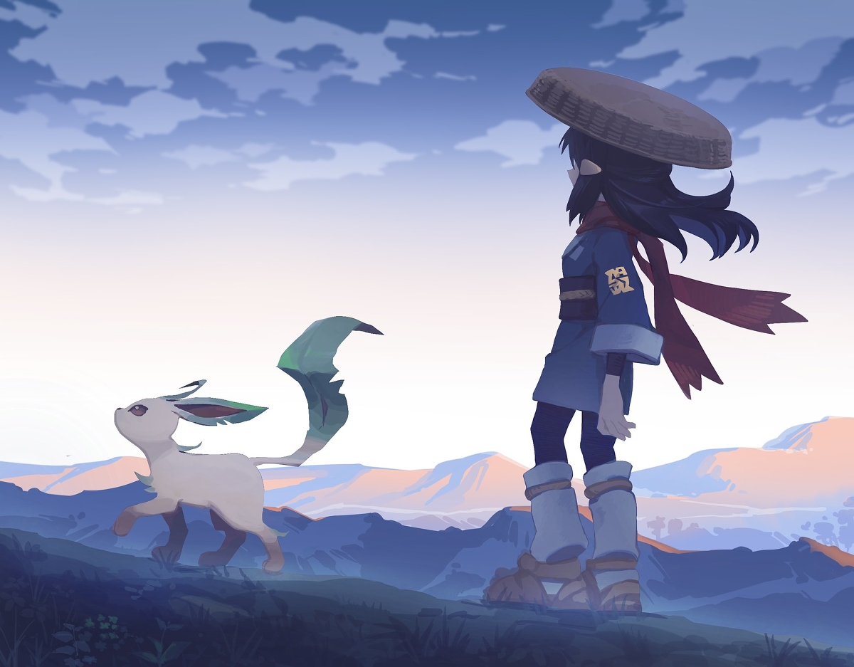 This is a pixiv picture whose title is 黒曜の原野.