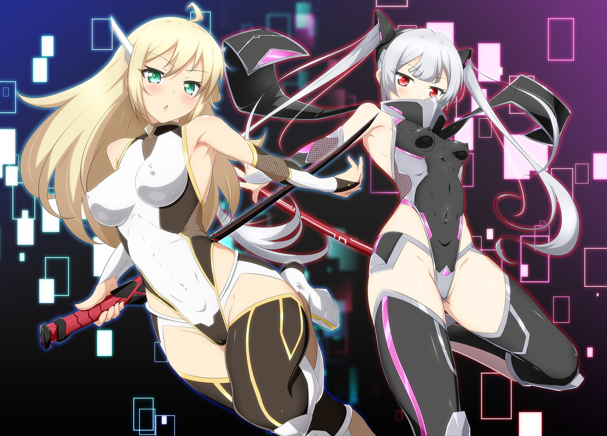 This is a pixiv picture whose title is 閃刀の対魔忍.