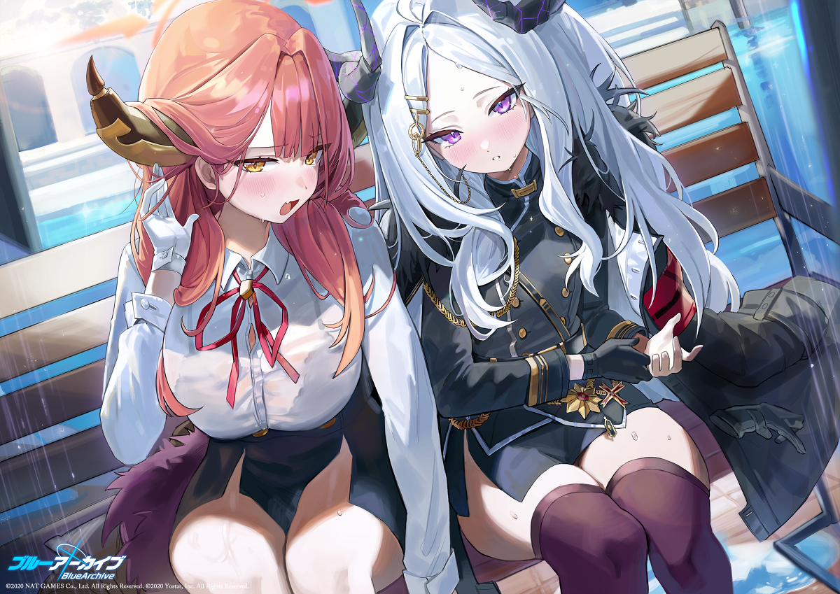 This is a pixiv picture whose title is ブルーアーカイブ1周年.