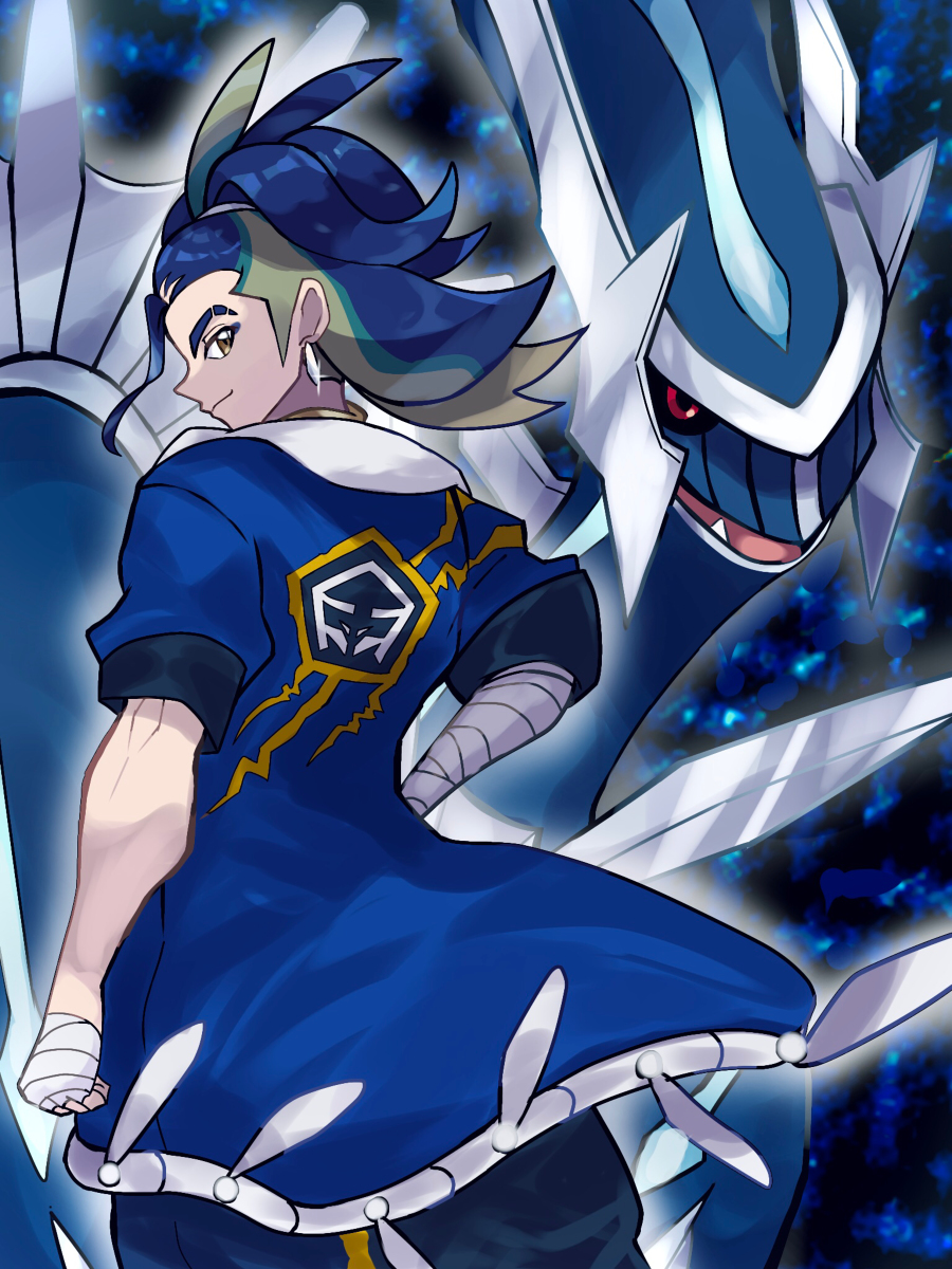 This is a pixiv picture whose title is セキさん&ディアルガ.