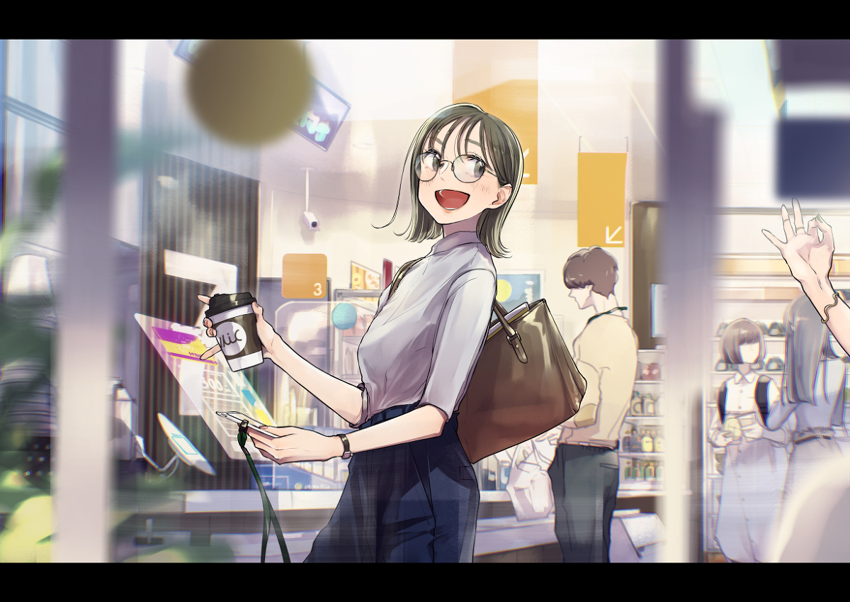 This is a pixiv picture whose title is コンビニ.