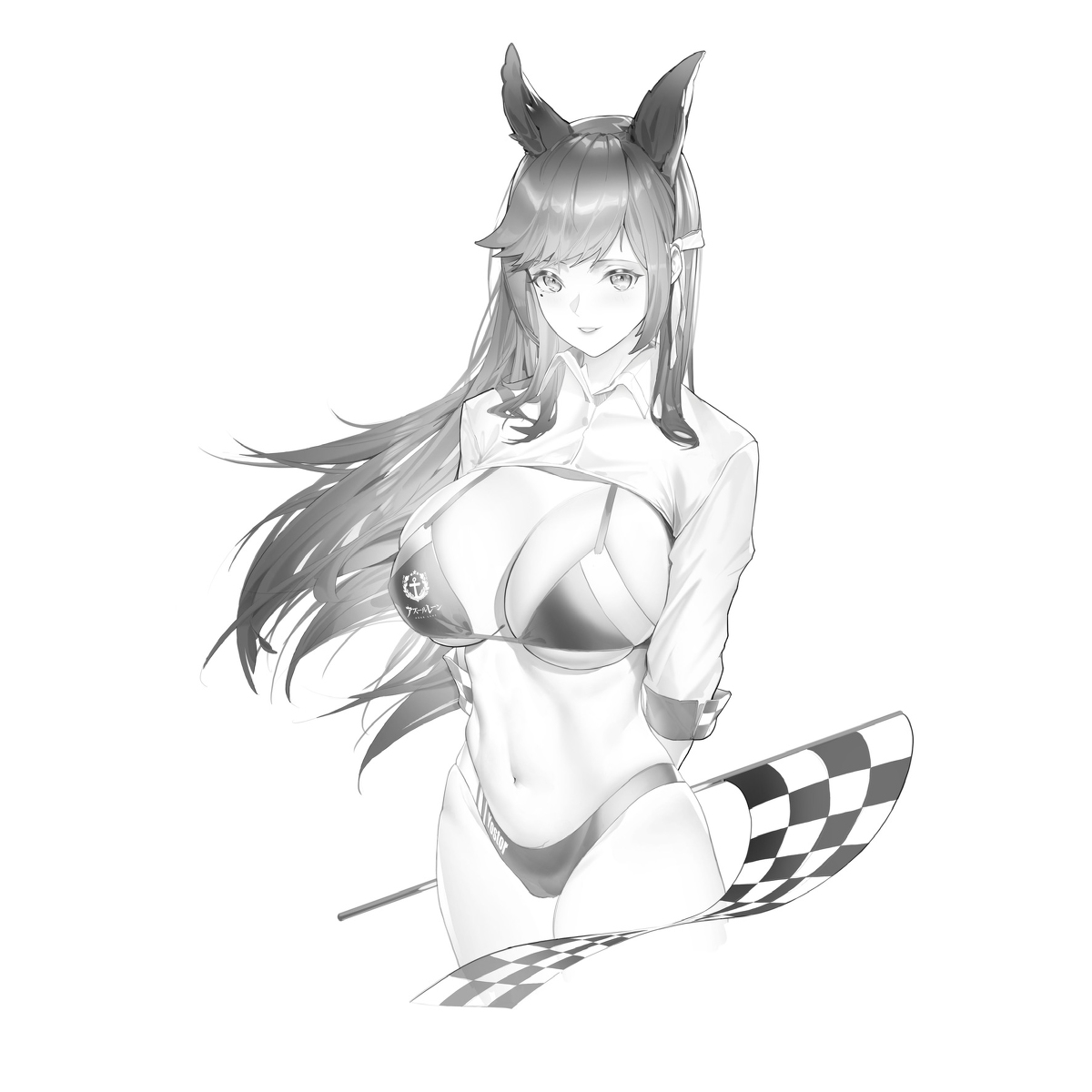 This is a pixiv picture whose title is 赛车女郎.