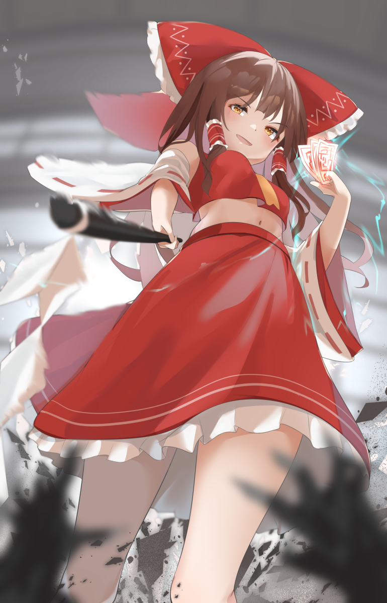 This is a pixiv picture whose title is reimu.