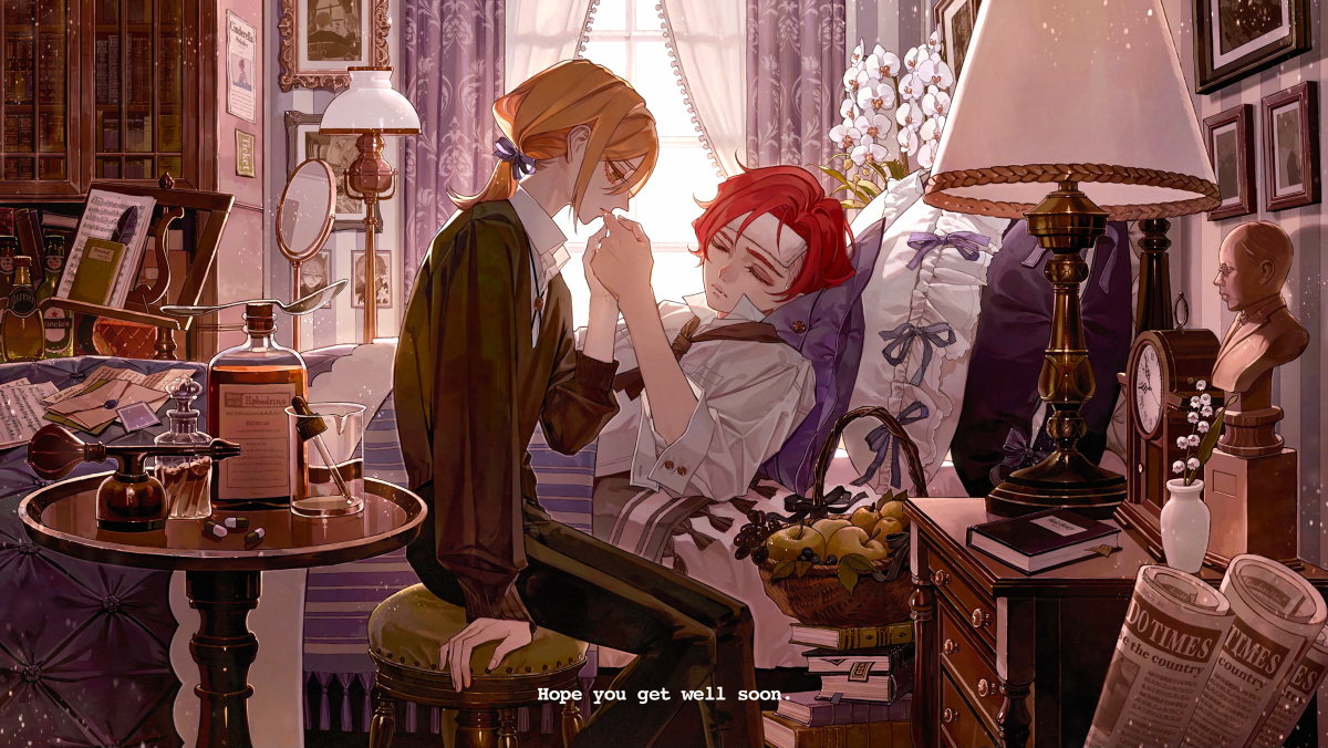 This is a pixiv picture whose title is 「早く良くなってほしいの」.
