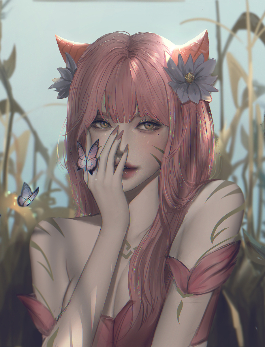 This is a pixiv picture whose title is 나무정령 아리.