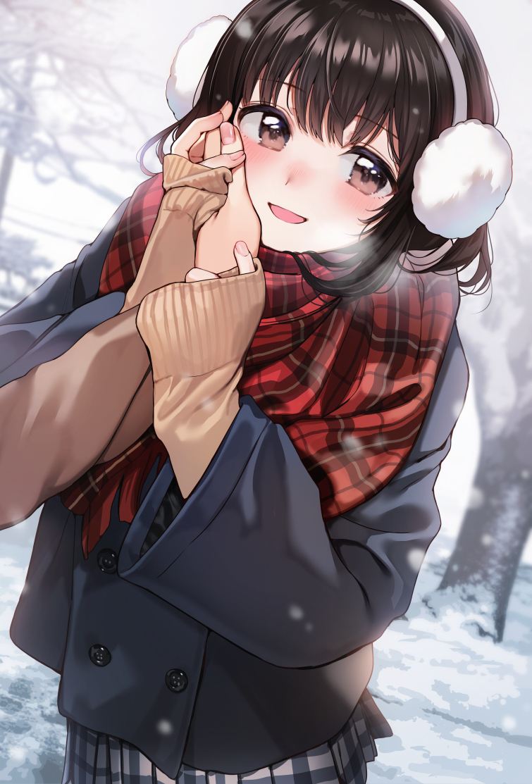 This is a pixiv picture whose title is 「キミの手、冷たくてきもちぃね」.