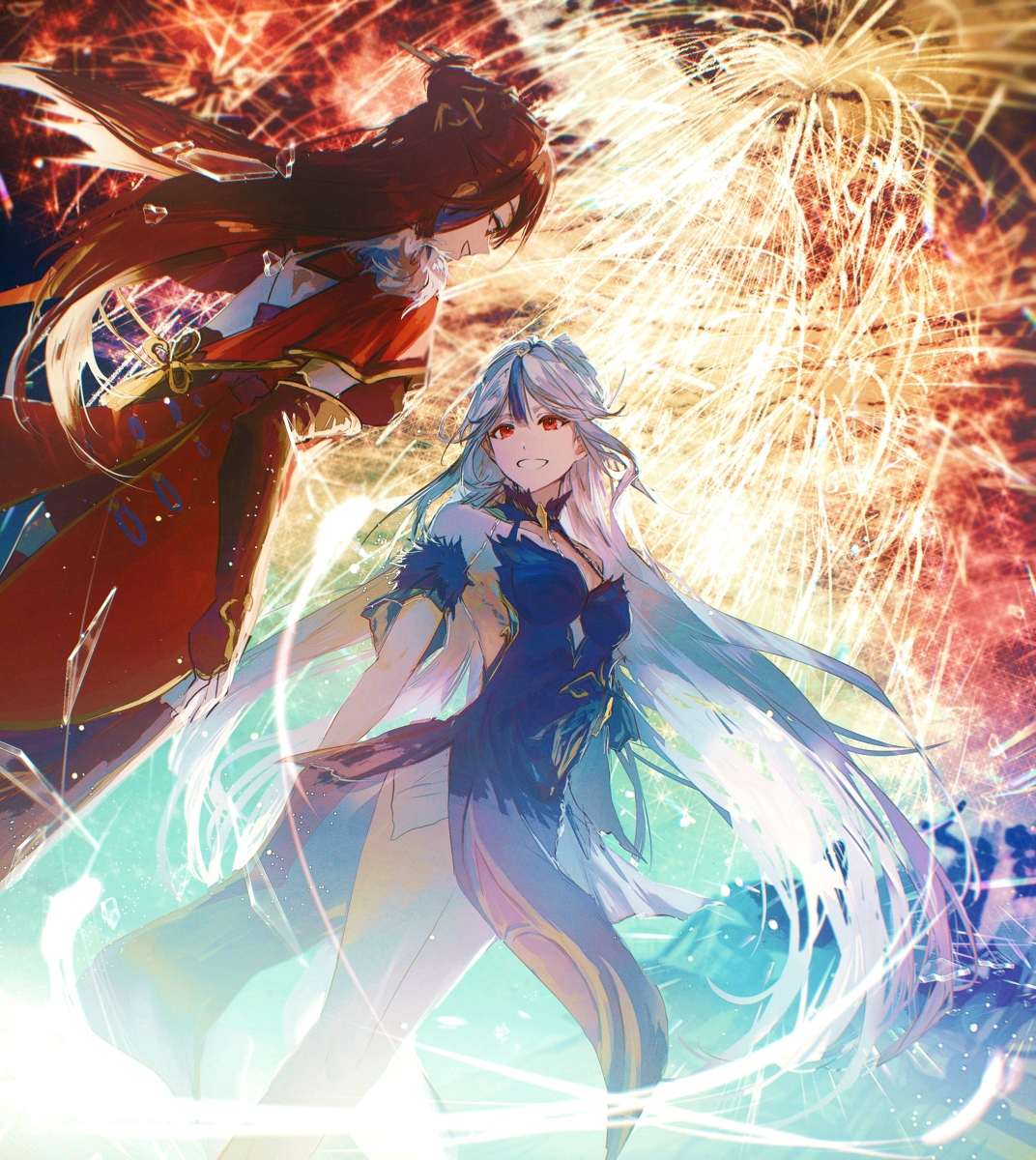 This is a pixiv picture whose title is 海灯祭.