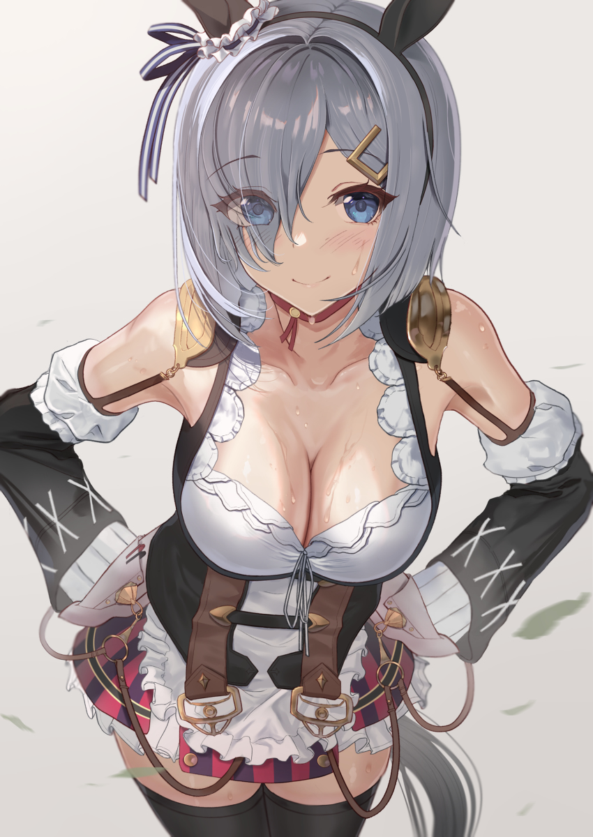 This is a pixiv picture whose title is 浜風 エイシンフラッシュコスver.