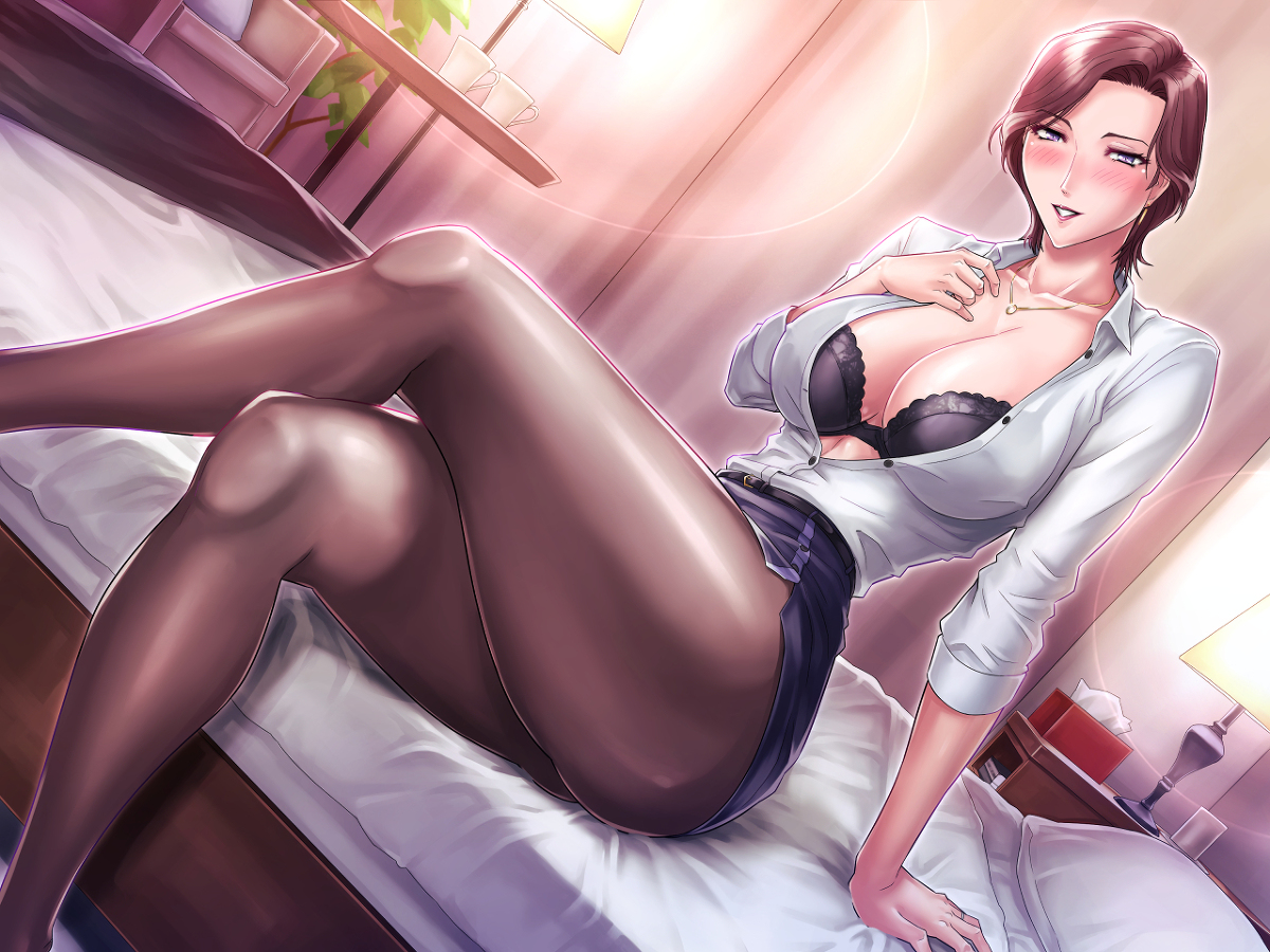 This is a pixiv picture whose title is 誘惑する熟女.