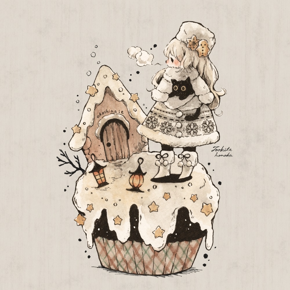 This is a pixiv picture whose title is 雪のカップケーキ.